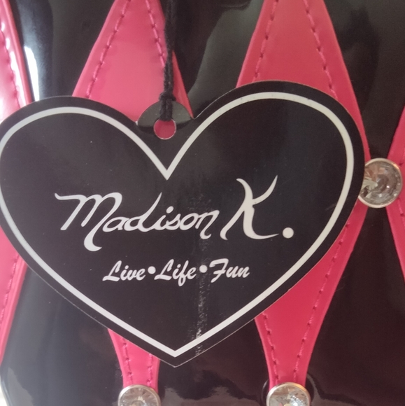 Madison K Bustier Handbag Live Life Fun Diamond Bedazzled - Picture 5 of 12